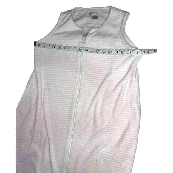 Lord and Taylor Small pink/white cotton Small Zipper Front Robe 88h - Picture 7 of 10